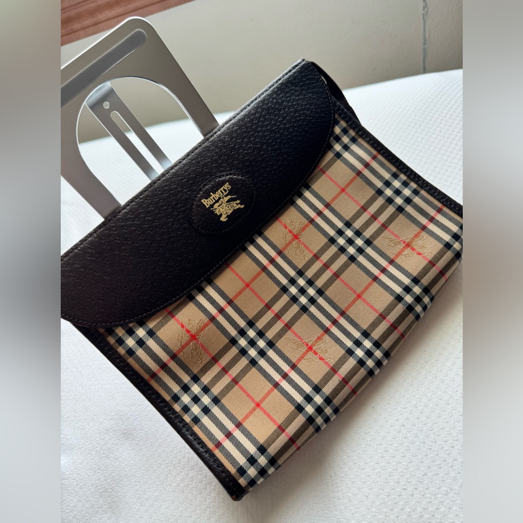 Bb Nova Plaid Brown Pouch